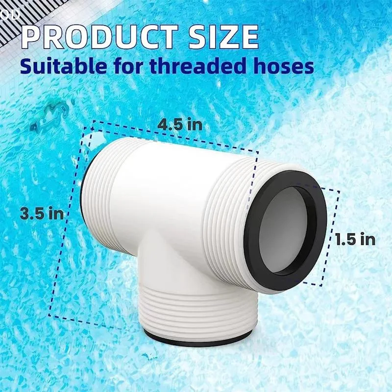 Pool Hose T Splitter Controlling Flow Inlet Pump Adapter With 3 Ring Pool Pump Hose Tee T-Joint Connector For Intex Coleman Poo