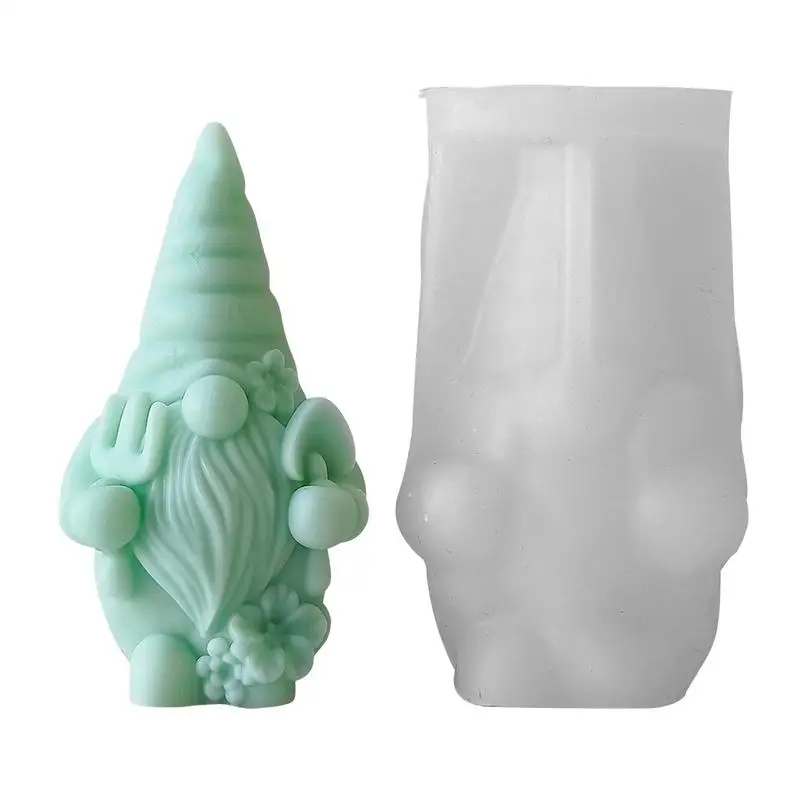 Christmas Gnome Mold Cute 3D Gnome Silicone Mould Faceless Doll Dwarf Resin Casting Epoxy Molds for Handmade Candle Soap Table