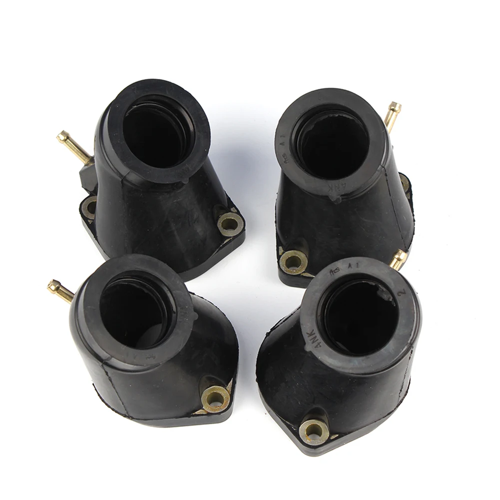 4Pcs Motorcycle Carb Carburetor Intake Manifold Boots For Yamaha XVZ1300 XVZ 1300 Royal Star 1996 1997 1998 1999 2000 2001