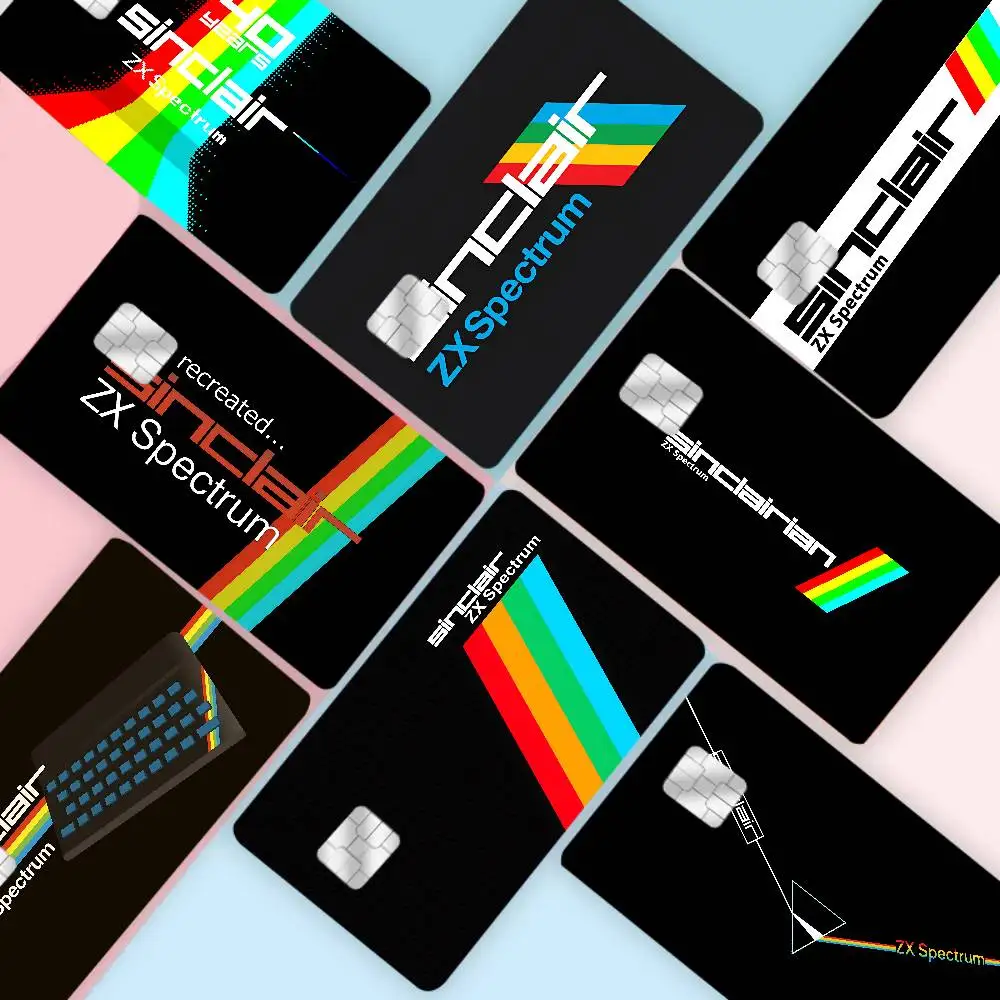 Retro Sinclair Zx Spectrum Credit Card Skin Stickers for Bank Card Transportation Card Waterproof Sticker Anti-scratch Women