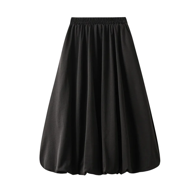 Jupe lanterne à bourgeons de fleurs rétro japonaises et coréennes pour femmes, jupe bouffante polyvalente et décontractée, ligne a, demi-corps, ballon, automne