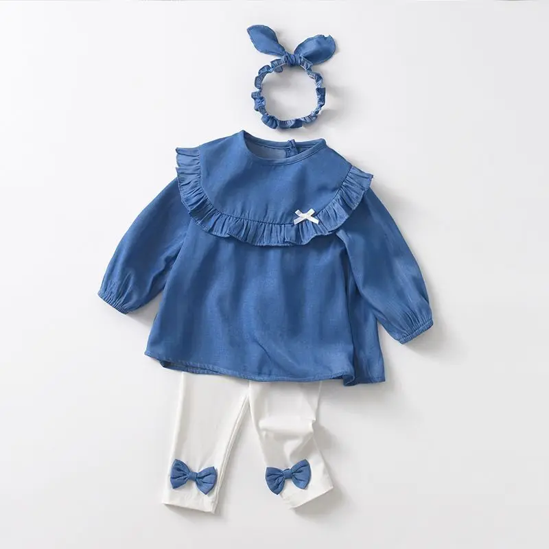 Girls Early Fall Set Sweet Cute Baby Clothes Spring Fall Stylish Kids Doll Dress Two Piece Set Separates Kids Clothes