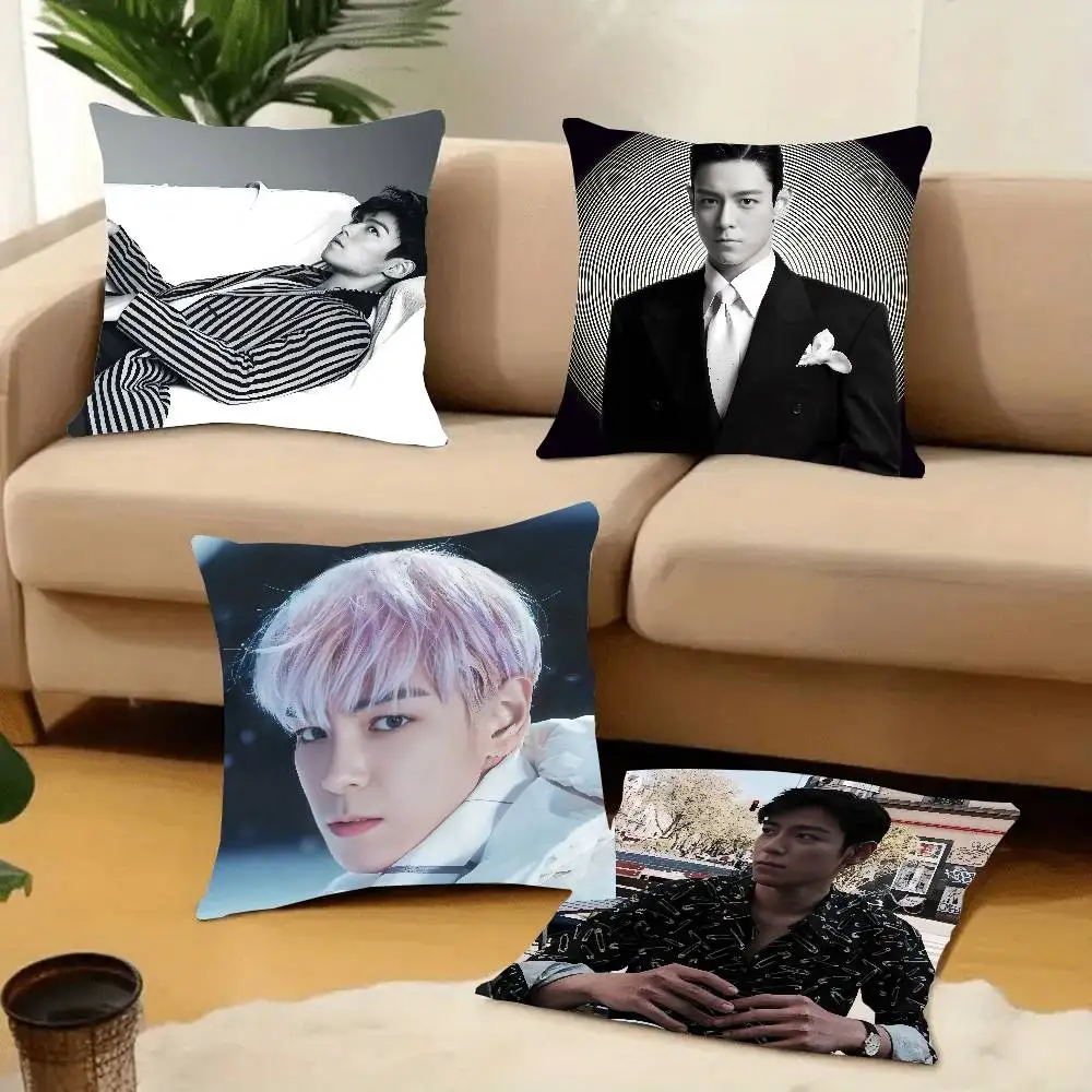 Korean Celebrity Singer T-TOP Pillow Case Home Decor Throw For Sofa Bed Car Room Decor Gift Idea