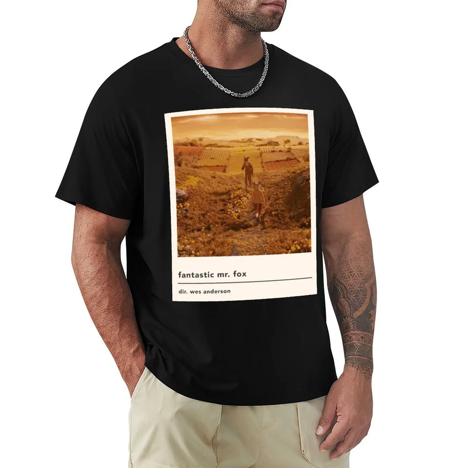 minimalist fantastic mr fox movie poster T-Shirt man t shirt luxury T-Shirt