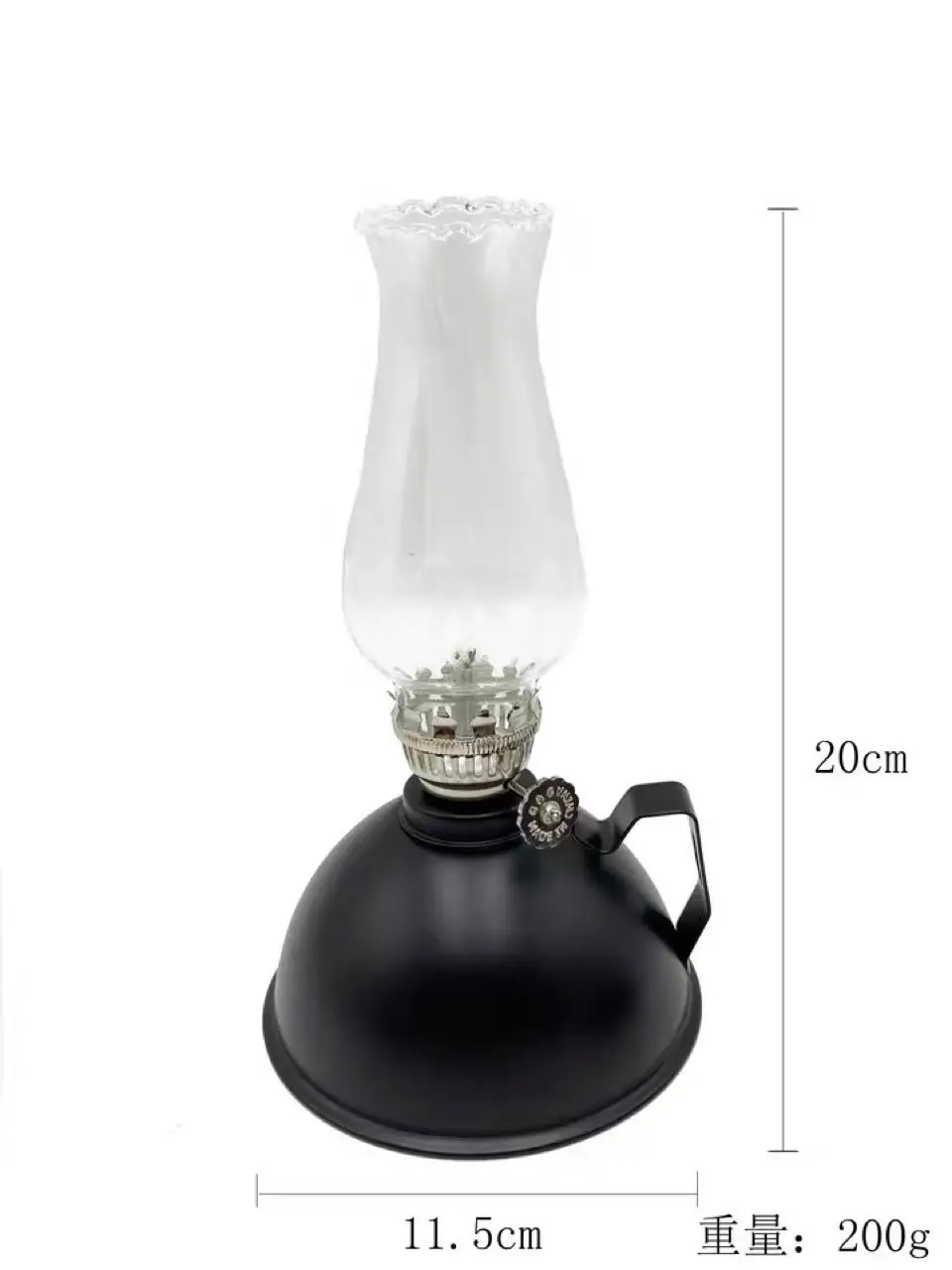 Retro Classical Kerosene Lamp for Outdoor Camping, European Small Horse Lantern Atmosphere Tent Lamp Hand Lamp 20cm H