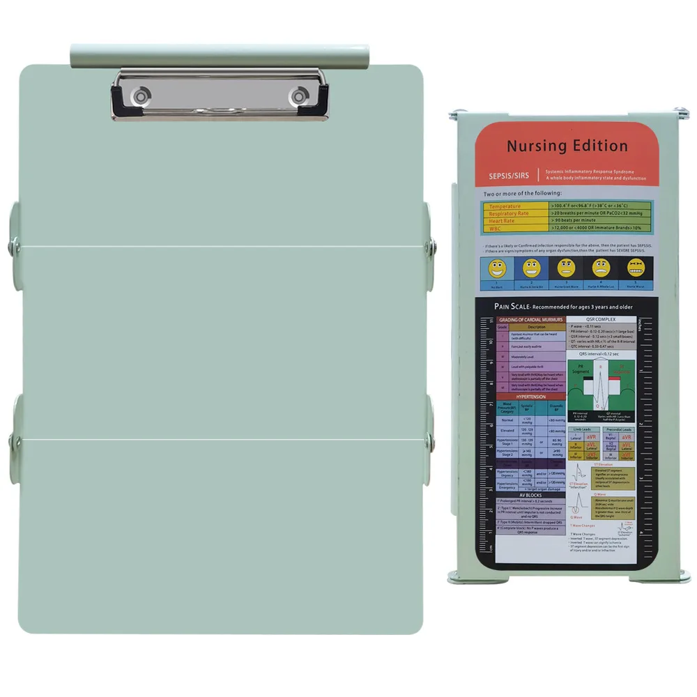 Aluminum Alloy Folding Clipboard A4 Metal Tri Fold Writing Board with Pen Holder for Office Field Work and Outdoor Note Taking