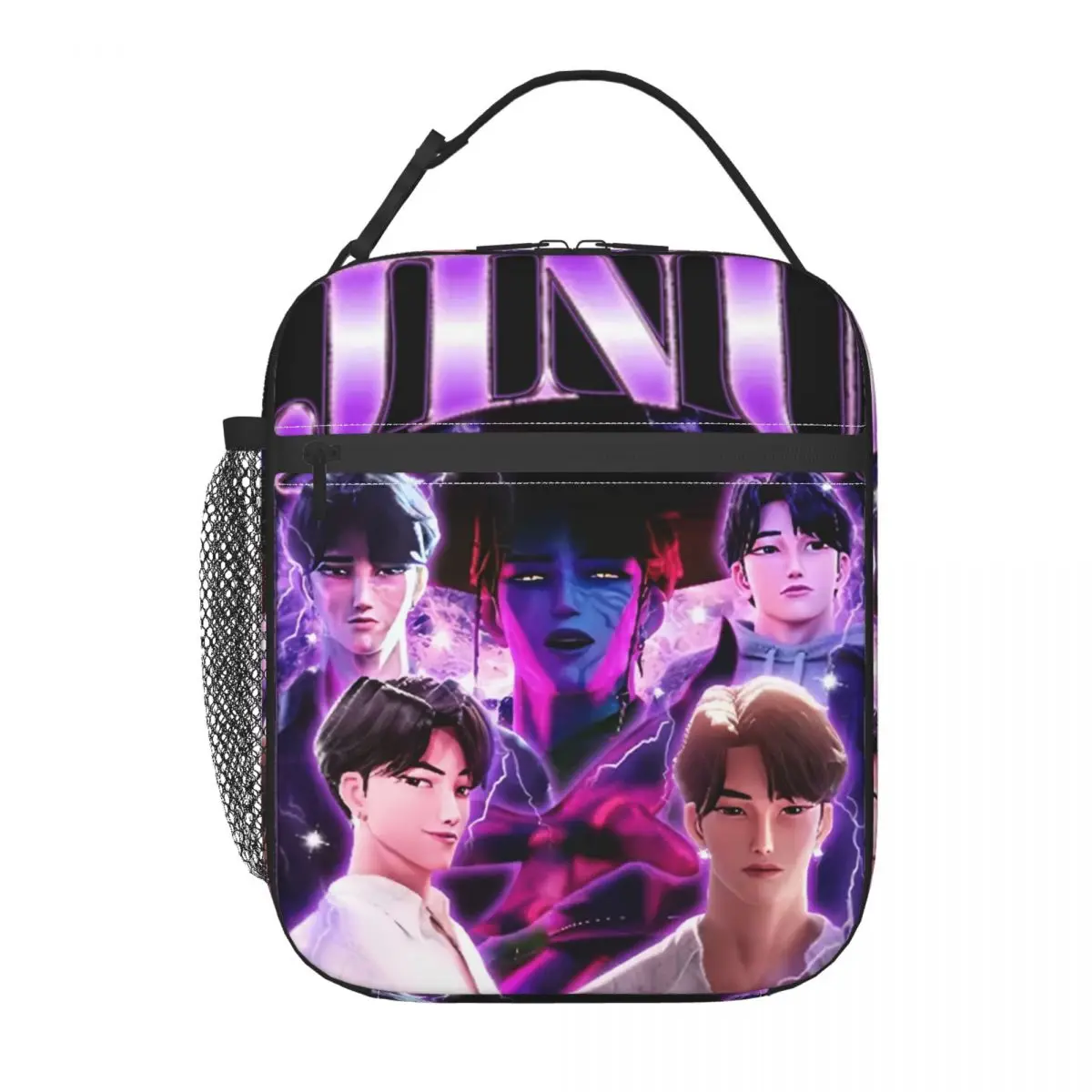 

Jinu KPOP Demon Hunters Vintage 90s Insulated Lunch Bags High Capacity Meal Container Cooler Bag Lunch Box Tote Beach Food Bag