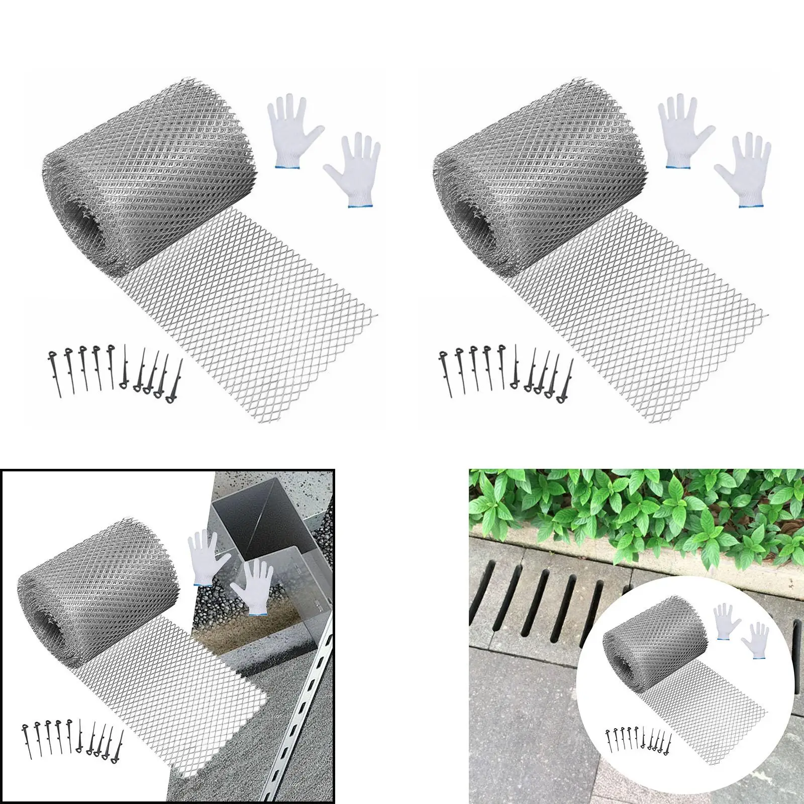 DIY Cut Gutter Leaf Guard Mesh Roll for Downspout Accessories Roof Rainwater Collector Foliage Protection Screen