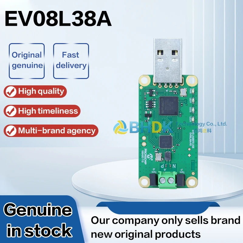 100% New EV08L38A EVB‑LAN8670‑USB 9500A Ethernet Controller Development Evaluation Board FOR Microchip Chip Performance Testing