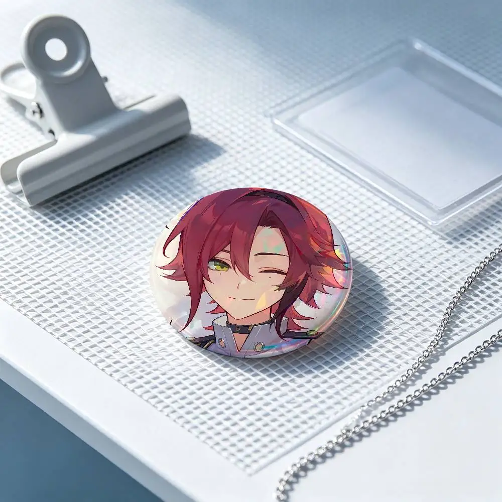 Shikanoin Heizou Genshin Impact Badges 25 32 44 58 75 Mm Round Cosplay Pin Bag Decor Fans Collect Friends Gifts Brooch Souvenir view 6