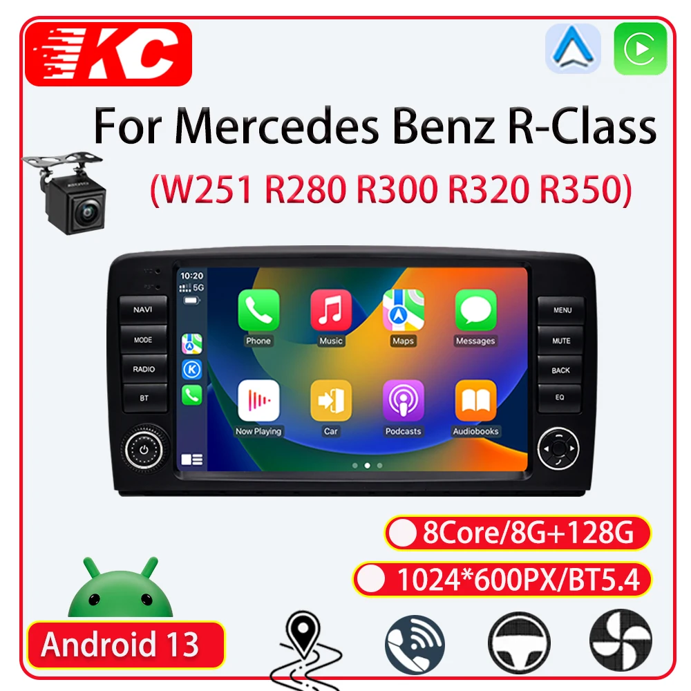 9 inch Android Car Radio For Mercedes Benz R Class R350 W251 R280 R300 R320 Video Multimediale Per Auto