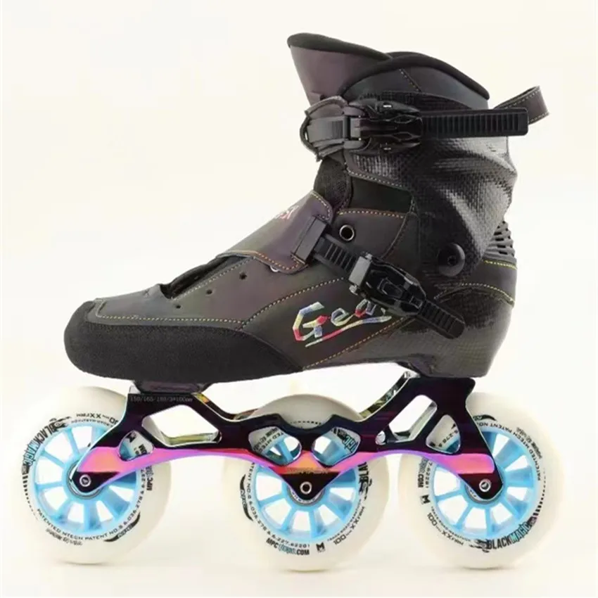 

YSMLE Hot Sale Good Quality 3 Wheels Inline Speed Skates Professional Carbon Fiber Speed Fast Inline Roller Skates