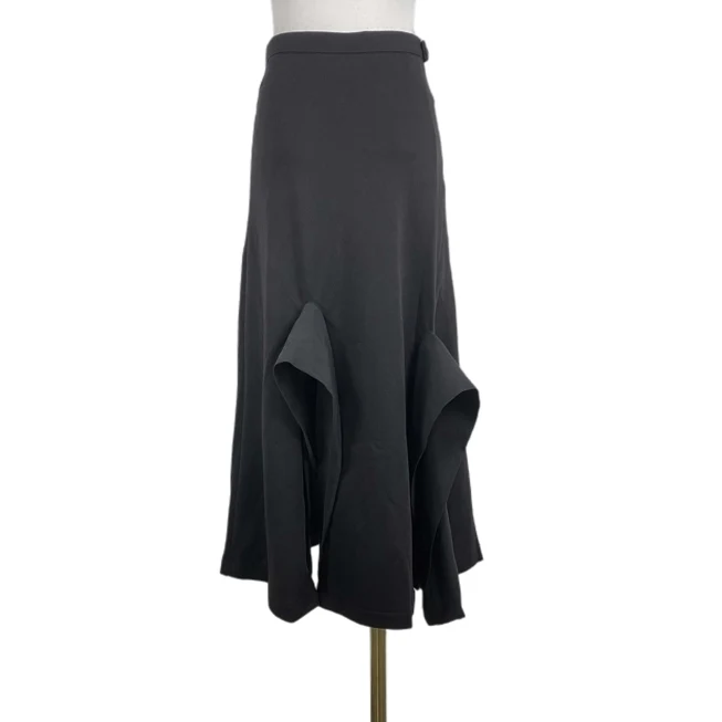 تنورة ميدي قطنية عالية الخصر من Ele مرقعة للتخسيس غير متناظرة تنورة نسائية جديدة ملونة لموسم الربيع