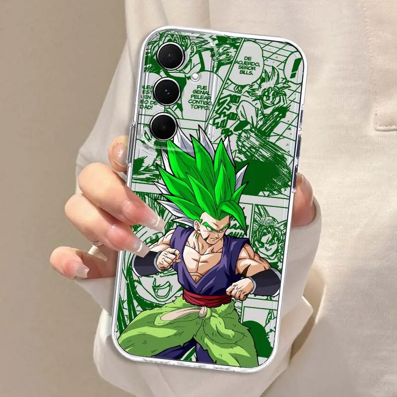 لعبة دراغون بول جوجيتا برولي لسامسونج غالاكسي A73 A72 A71 A55 A54 A53 A52 A51 A33 A25 A22 A15 A14 A05 حافظة هاتف شفافة من البولي يوريثان