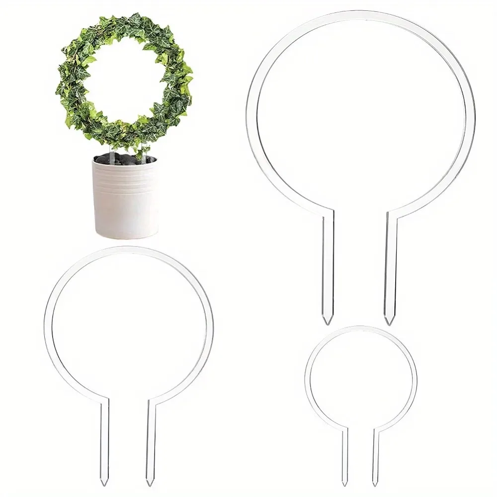 Semi-Circular Acrylic Plant Shelf | Transparent, for Indoor/Outdoor Use, Sturdy Support for Climbing Vines, Easy Assembly