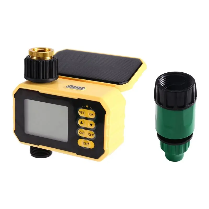 ABLN-Wifi Smart Solar Sprinkler Timer Water Timer Rechargeable With Rain Delay Manual & Automatic Watering For Garden Hose