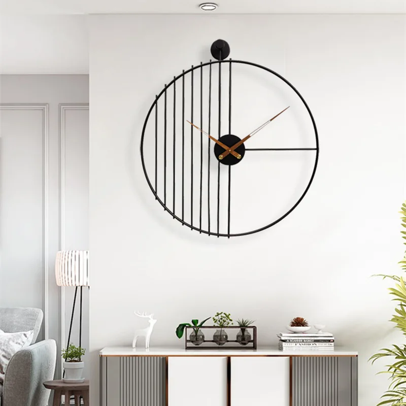 Simple Silent Wall Clock for Decoration, Art Clock for Restaurant, Sofa Background, Wooden Pointer, New