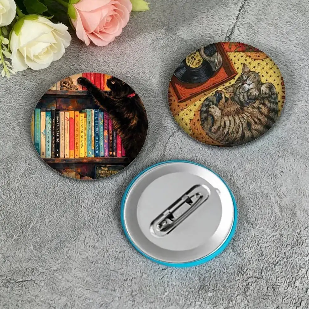 Artwork of my cat Lilac 25mm 32mm 44mm 58mm 75mm Brooches Badges Pins for Accessories Gift