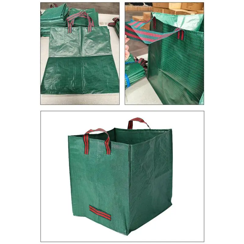 Imagem -02 - Reutilizáveis Folha Bolsas Recortes de Jardim Jarda Lixo Bolsas Grande Capacidade 125 l 270l