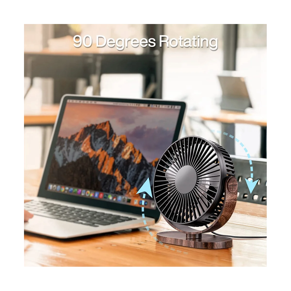 6.5 بوصة USB مكتب مروحة 3 سرعات هادئة المحمولة سطح المكتب الجدول مروحة 360 درجة تعديل الشخصية مروحة صغيرة مكتب أسود