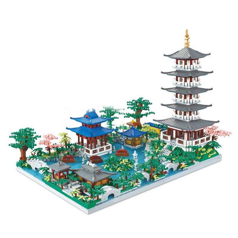 

Chinese Architecture Mini Building Blocks West Lake Tower Classic City Set Bricks Kids Toys Children Present