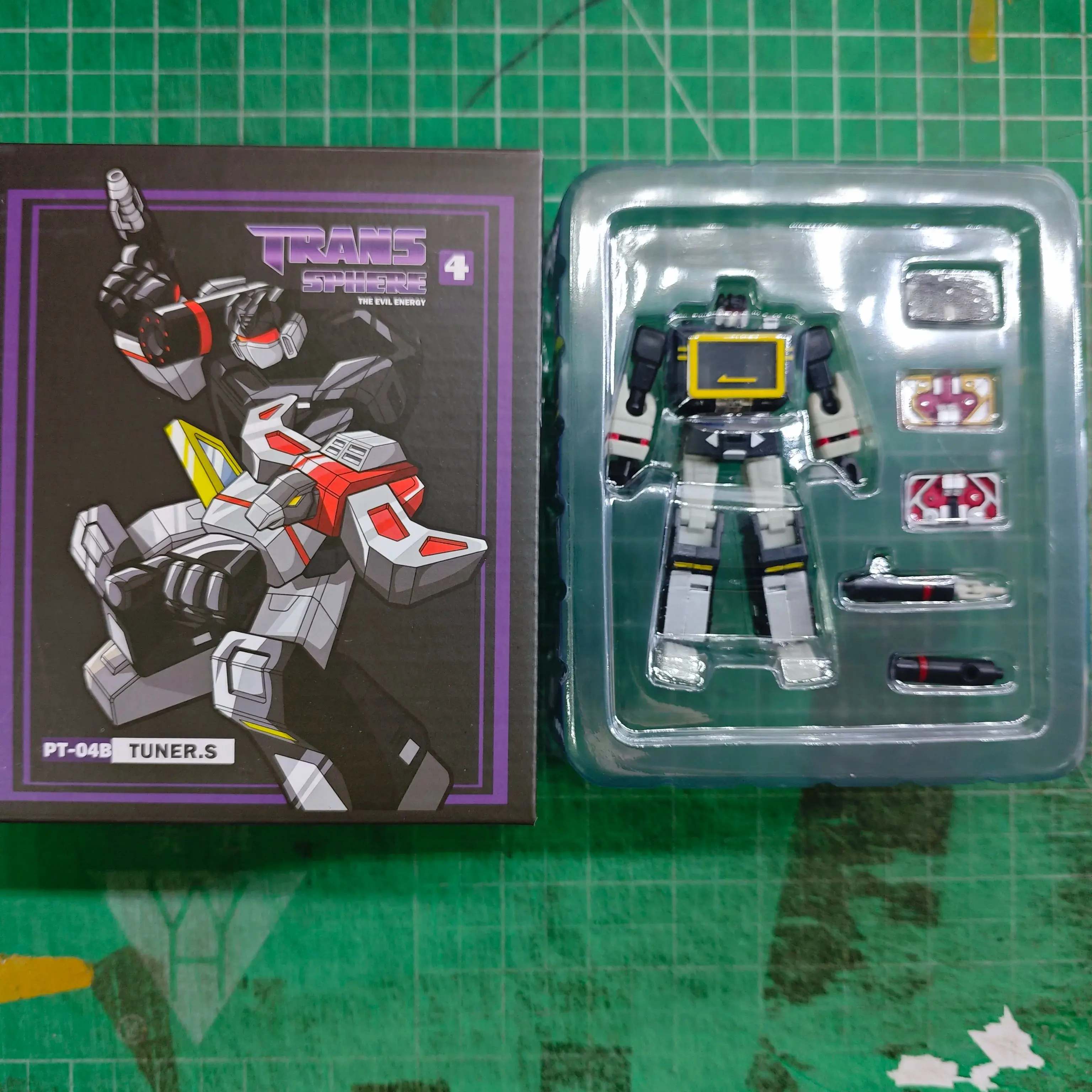 PT-04 Black Soundwave PT04 PT04B Transformation Tape G1 Mini Pocket War KO DX9 Action Figure Robot Toys Kids Gift