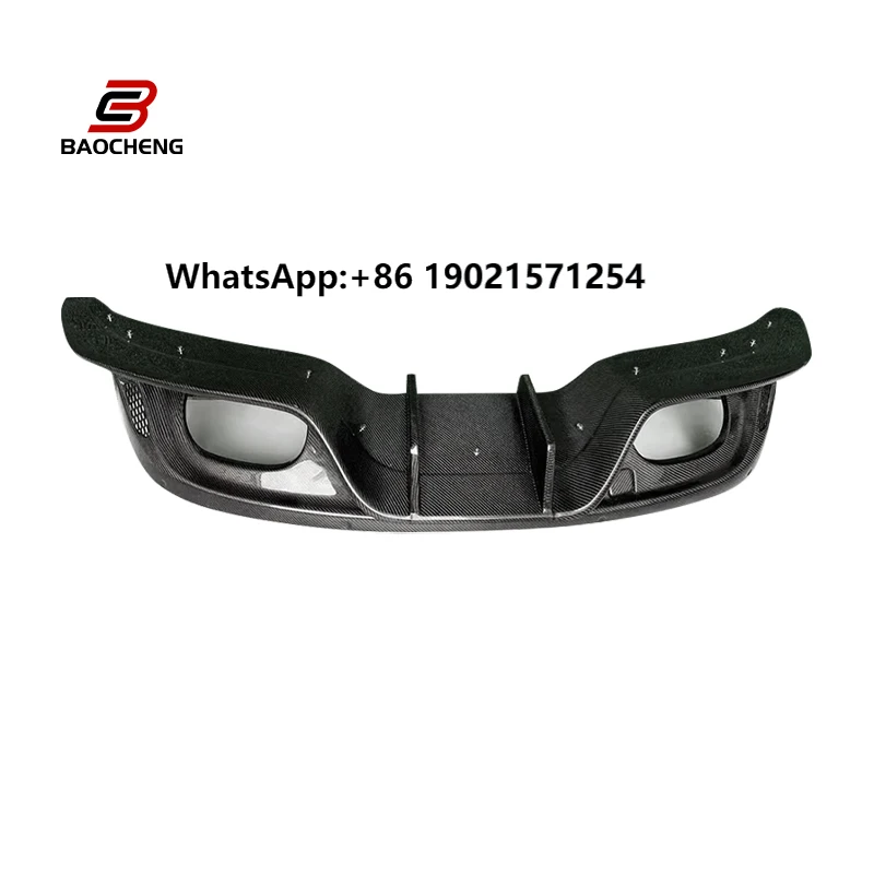 Real Carbon Fiber for jaguar F-TYPE Rear Diffuser Lip Bumper  2013-2016  Body Kit Auto Parts Accessories
