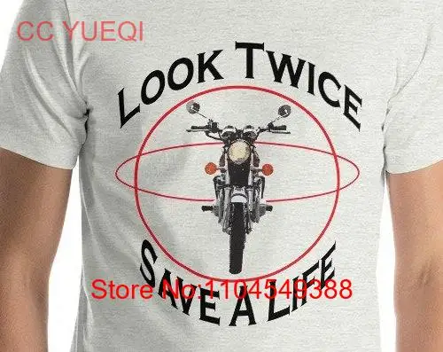 

Мотоциклетная футболка Look Twice Save A Life с длинными или короткими рукавами