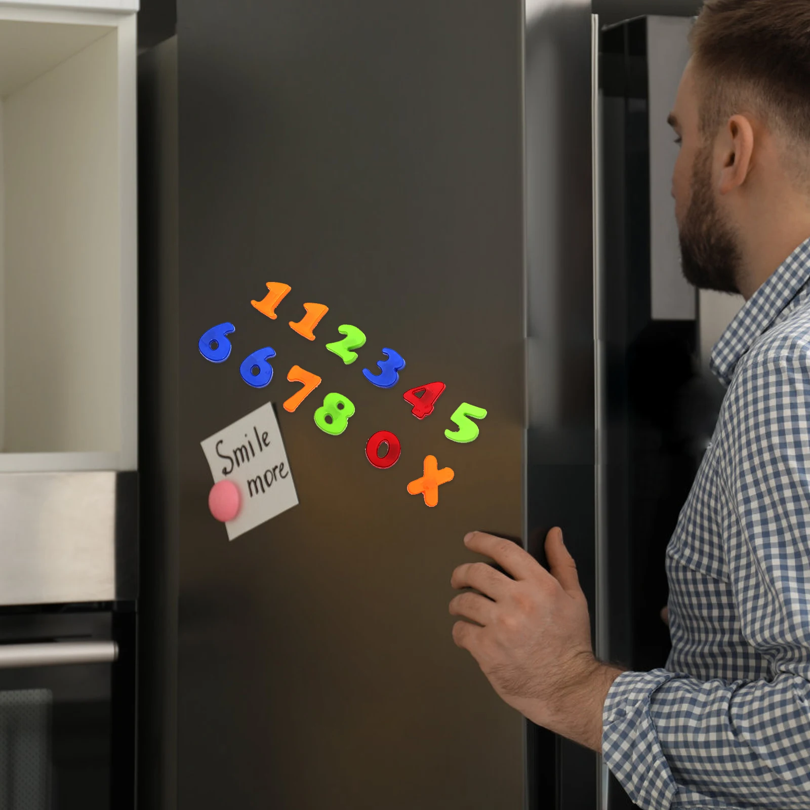 78 Uds pegatina magnética decoración alfabeto colorido imanes de nevera juguete educativo números refrigerador ortografía niños aprendizaje