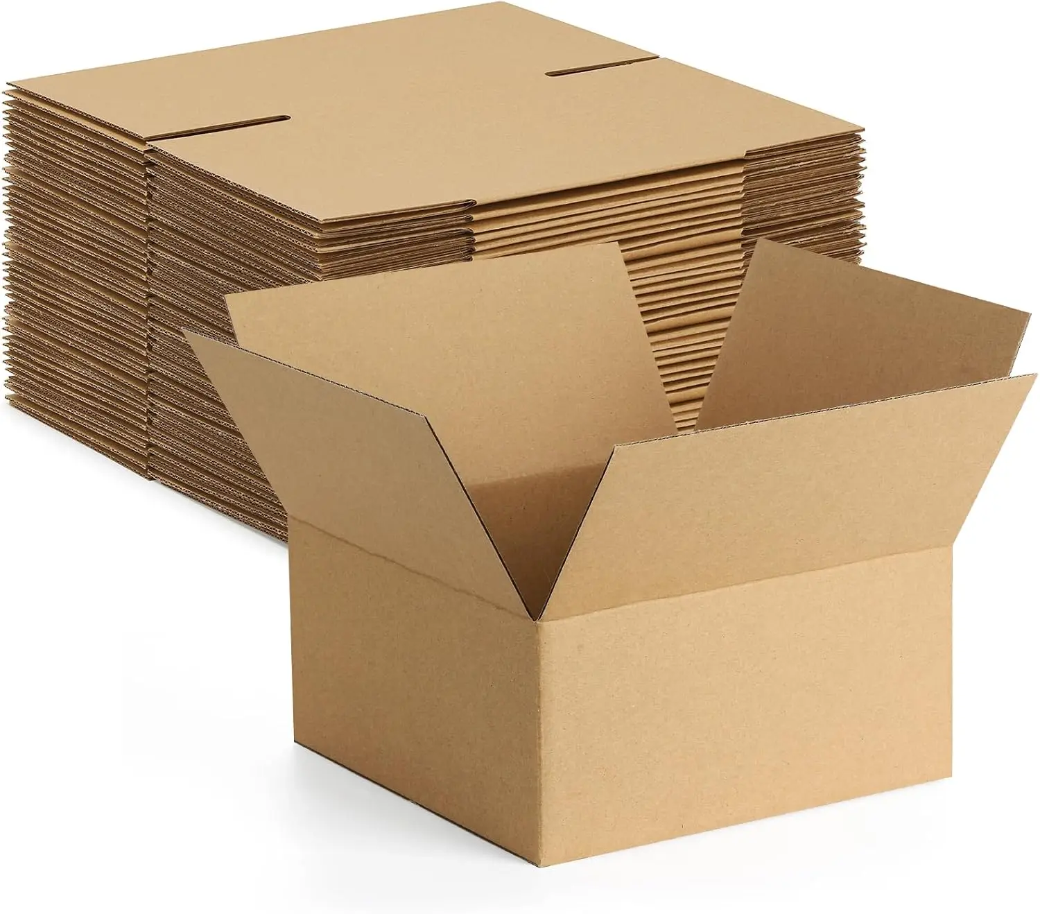 8x8x4-Small-Shipping-Boxes-100-Pack-Brown-Corrugated-Box-Mailers, Cardboard Boxes for Packaging Small Business, Mailing