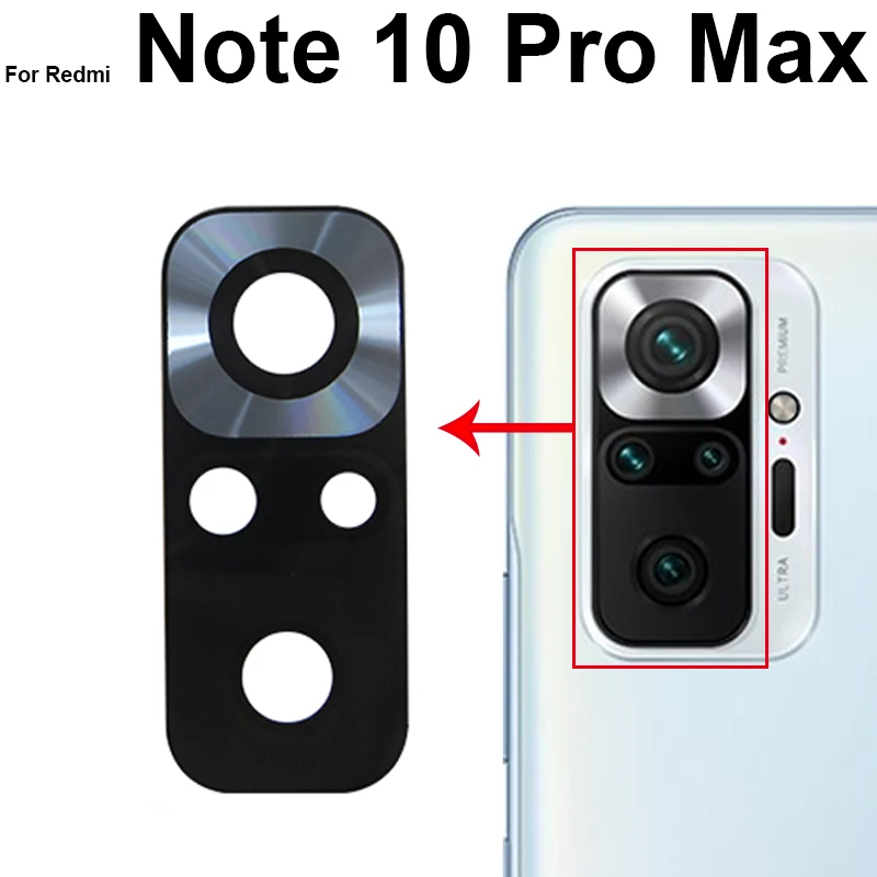 Rear Camera Glass Lens For Xiaomi Redmi 10 Note 10 Pro Max Note 10S 10T 10 5G Back Main Camera Glass Lens with Sticker