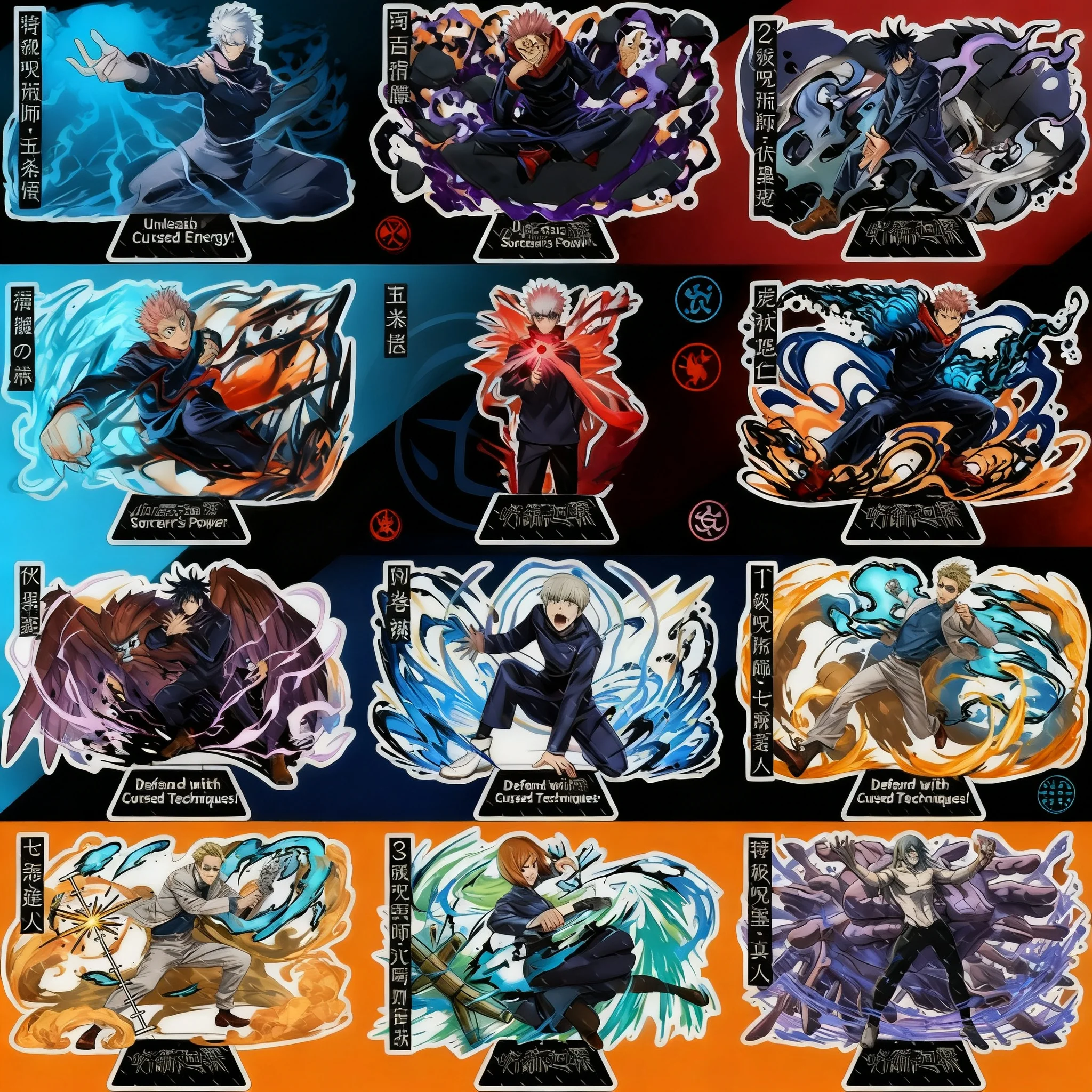 

Anime Jujutsu Kaisen Acrylic Stand Figure Desktop Decor Characters Yuji Itadori Megumi Fushiguro Satoru Gojo Large Standee