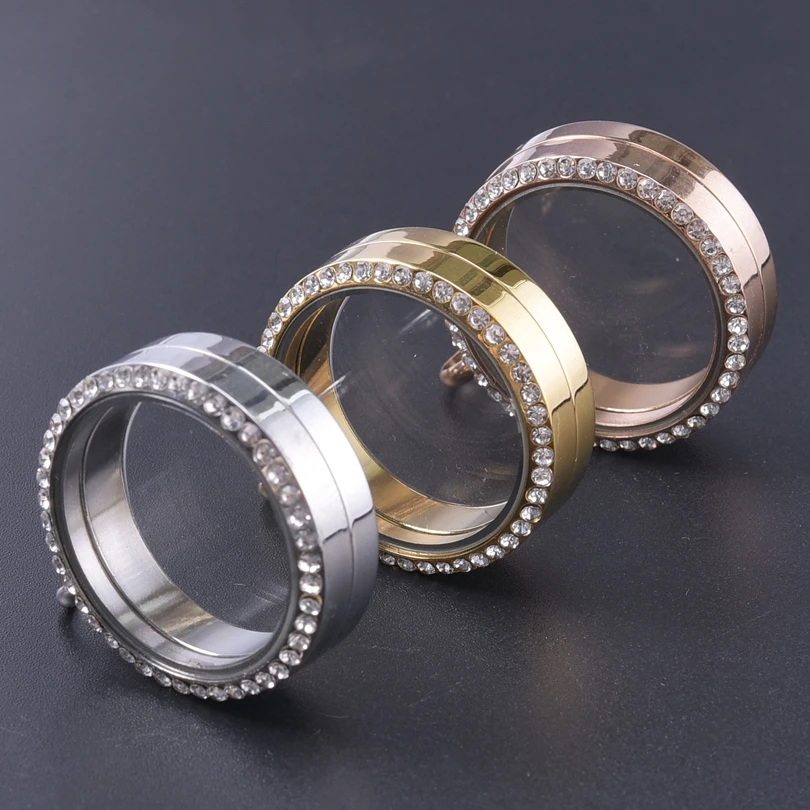 1Pc No Fade Various Styles Glass Medaillon Coin Bezel Pendant Jewelry Materiales Round Living Cremation Ashes Locket Colgantes