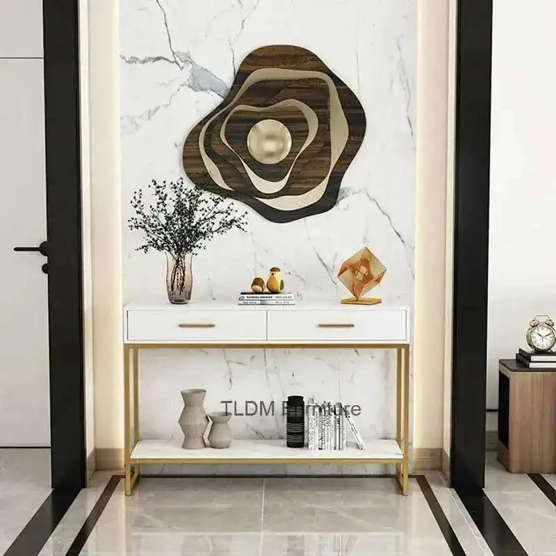 طاولات وحدة التحكم الاسكندنافية الإبداعية غرفة المعيشة التقسيم خزائن الزخرفية أثاث المنزل الحديثة طاولة وحدة التحكم بسيطة للممر