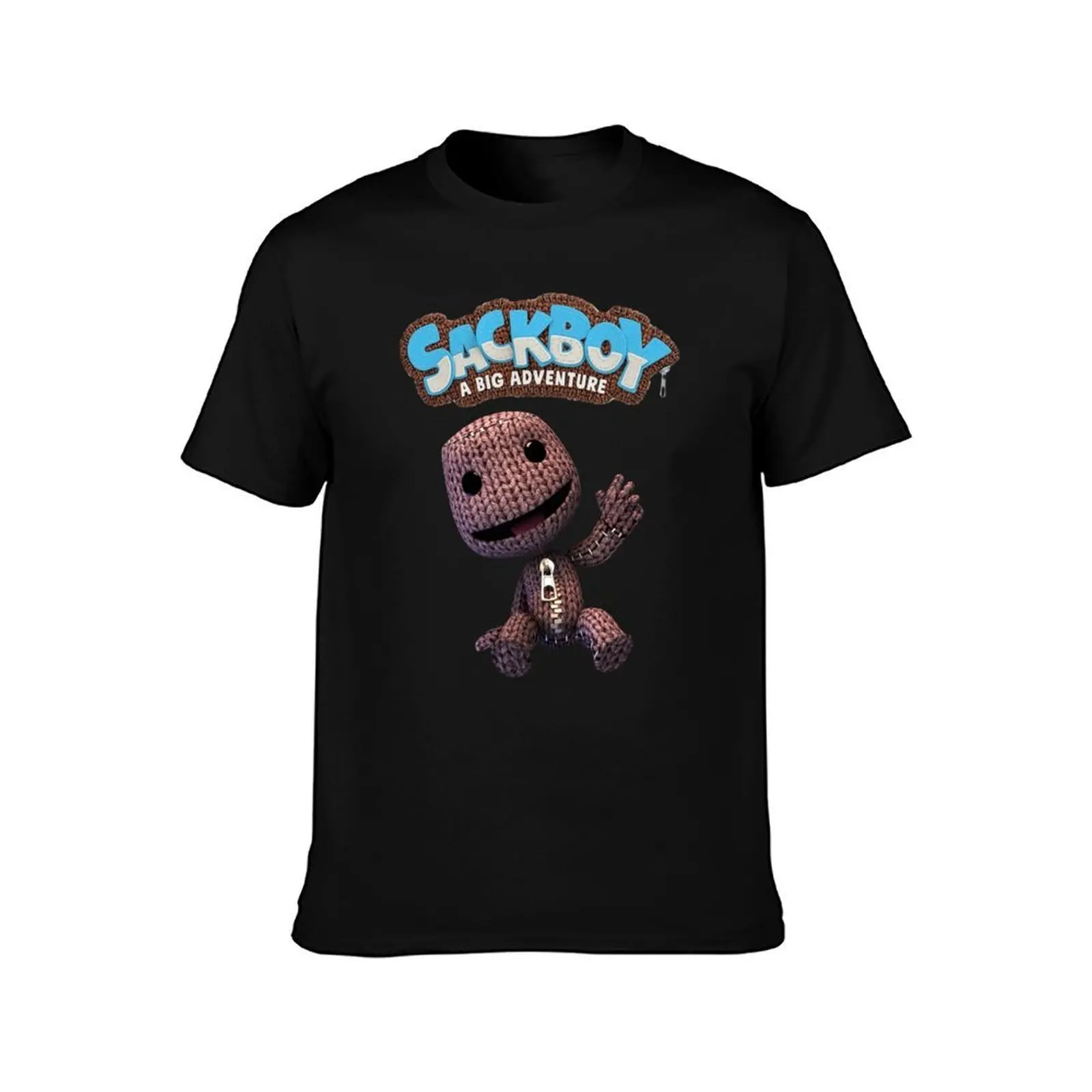 LBP Sackboy T-Shirt, Summer Casual Cotton Tee, Oversized Streetwear Tops, Vintage Graphic Print, Loose Fit Short Sleeve