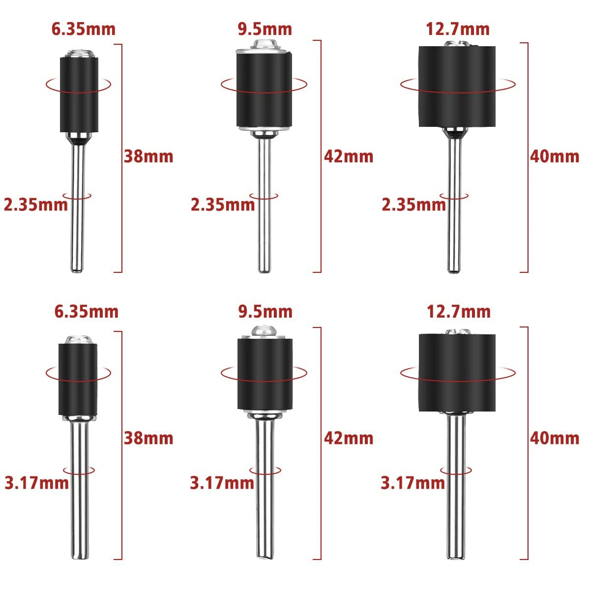 Lixadeira Conjunto para Dremel, Lixar Kit de Bateria, Mangas de Banda, 80, 120, 240, 300 pcs, 6 pcs tambor mandris, 307 pcs