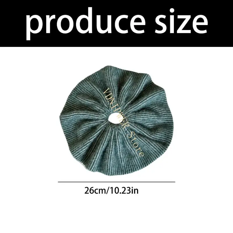 Stretchy French Knitted Scrunchies Large Hairband For Casual Sport Outfits D08E