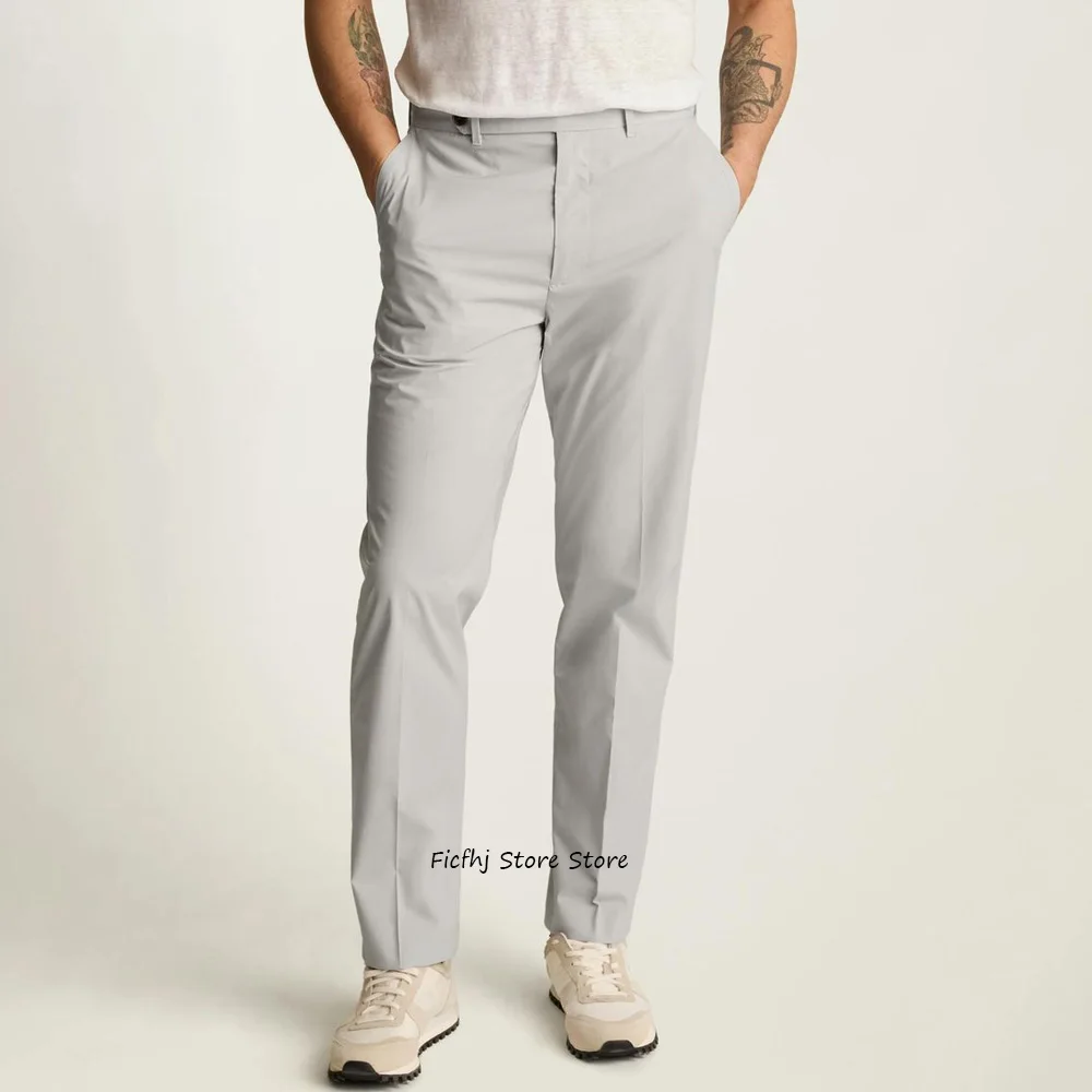 

Повседневные мужские брюки, однотонные брюки из полиэфирного волокна, прямые брюки, облегающие рабочие брюки, классические пошивные брюки