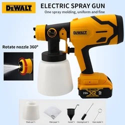 Dewalt 20V Batterij Meubelcoating Airbrush Elektrische Draadloze Draagbare Spuitpistool Verfspuit Auto Meubelen Coating Airbrush