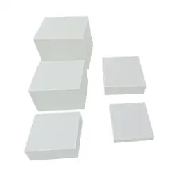 5 Pieces Buffet Risers Space Saving Acrylic Riser Acrylic Cube Display Nesting Risers for Candy Cupcake Jewelry Parties Brunch