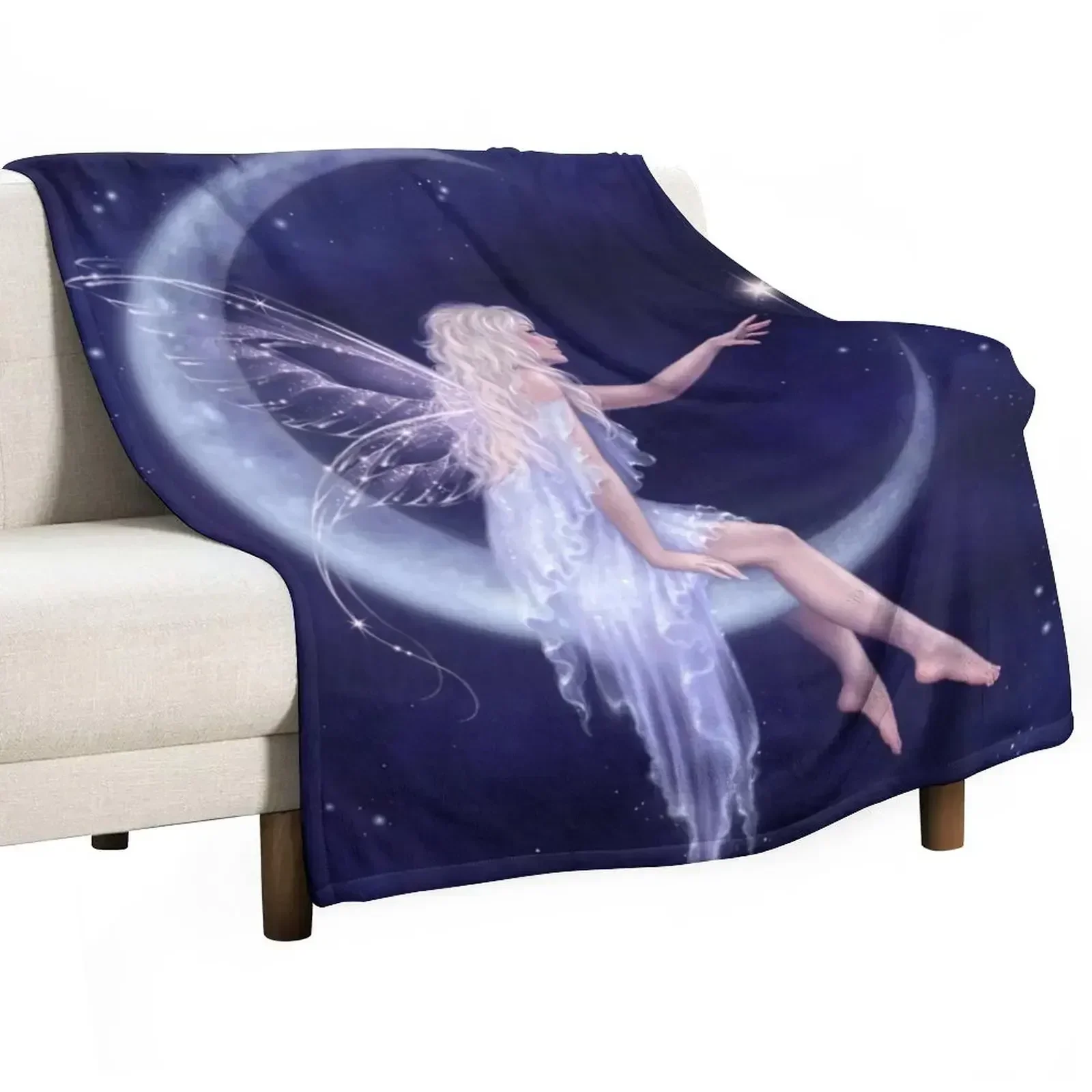 

Birth of a Star Moon Fairy Throw Blanket Luxury St Thins Plaid Personalized Gift Blankets