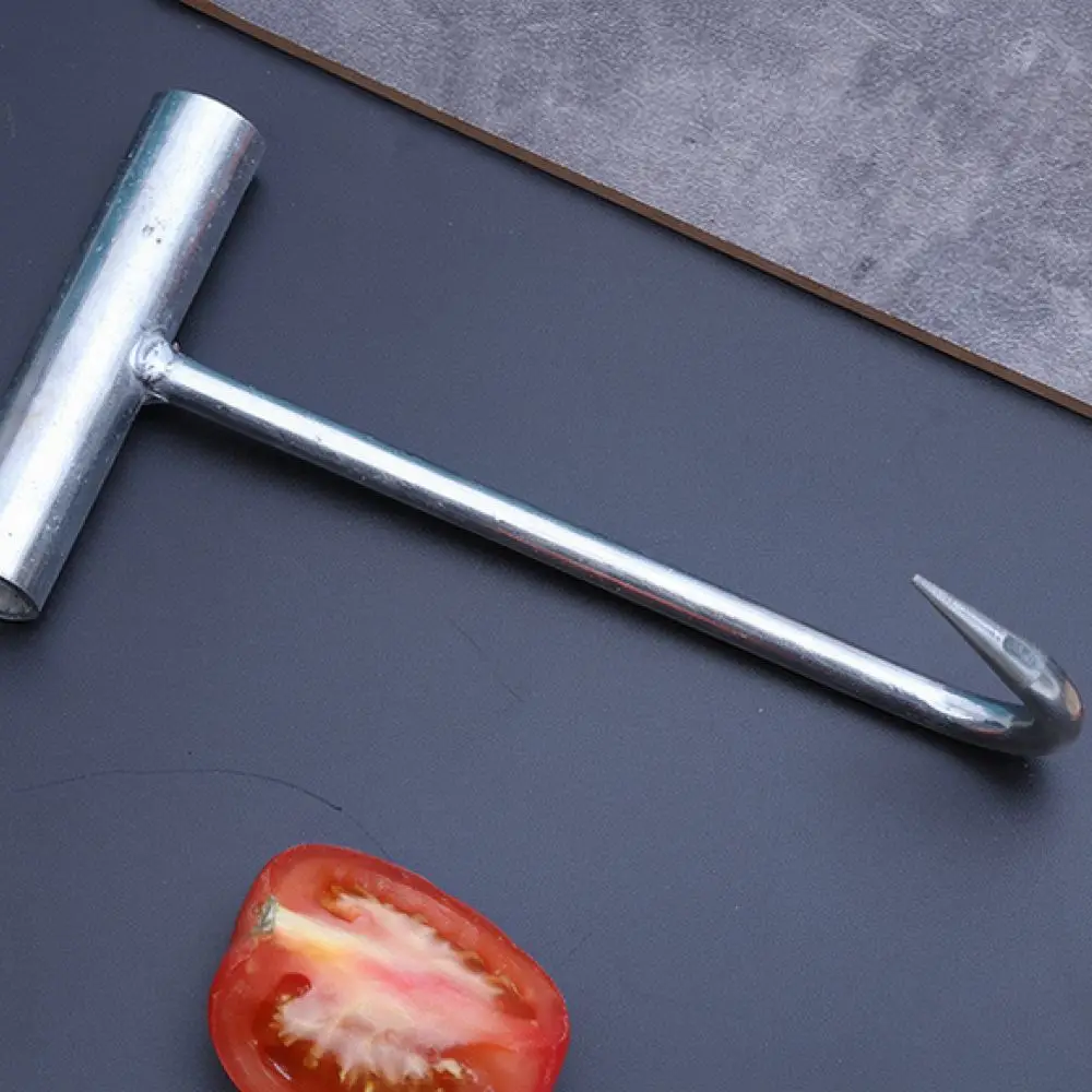 Heavy Duty Stainless Steel Meat Hook T Shape Butcher Tool For Efficient Handling Slaughtering And Cold Storage Hanging Tasks