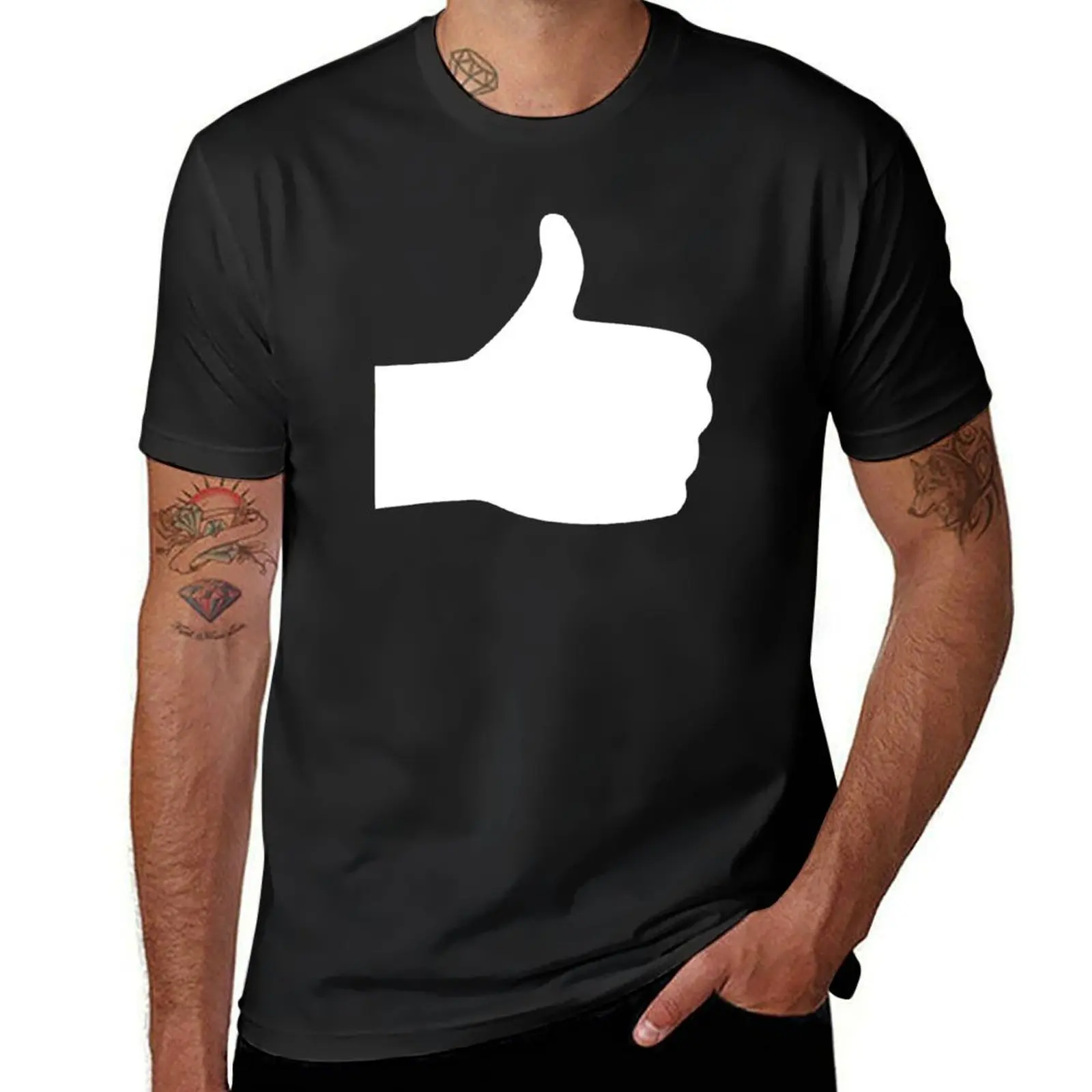 Thumbs Up! T-Shirt anime clothes hippie clothes boys animal print black t shirts for men