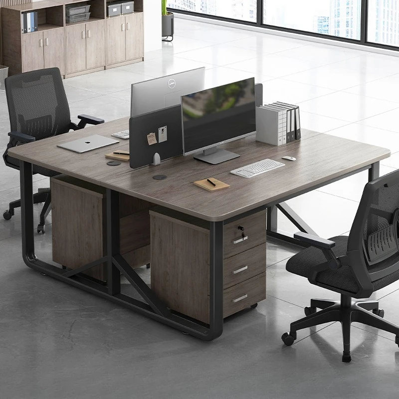 Multi-functional Office desk and chair combination two-person workstation commercial office workbench staff computer desk