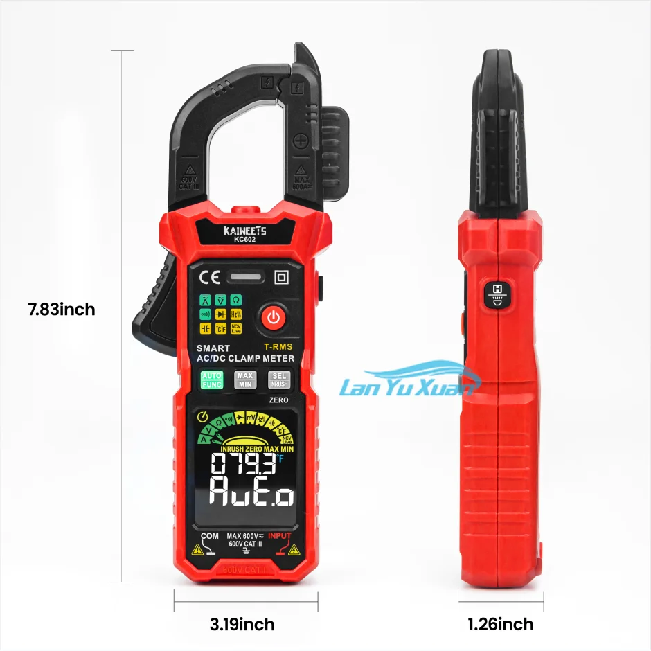 

KAIWEETS KC602 Auto Ranging Smart Clamp Meter True RMS DC AC Current Voltage Meters