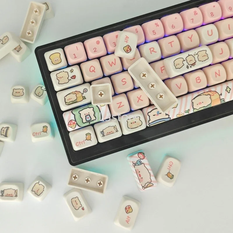 

mechanical keyboard keycap 687 keys cute creative personality height moa104 keycap pbt