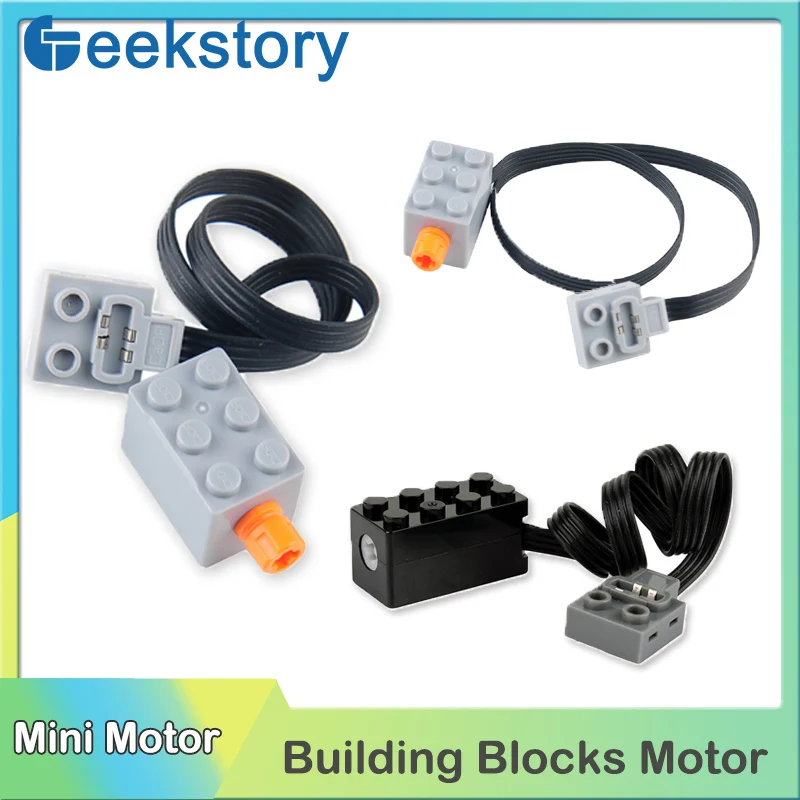 2 uds Micro Mini Motor Tech MOC piezas de bloques de construcción funciones de potencia S Motor tecnológico DIY coches modelo ensamblar ladrillos juguete