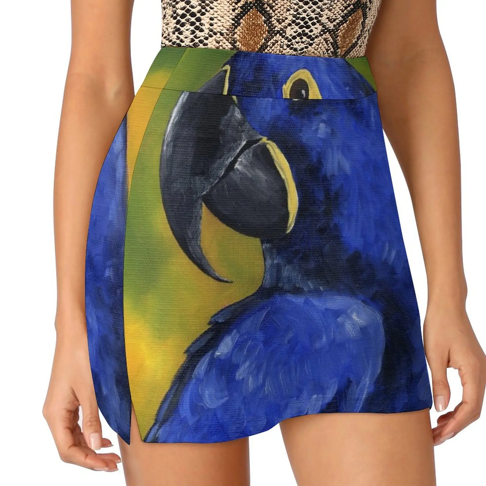 Hyacinth Macaw Parrot Mini Skirt luxury evening dresses 2025 dress women summer Women's skirts