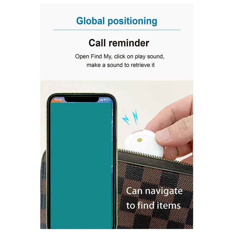 Dispositivo antipérdida de etiqueta inteligente con rastreador Bluetooth AA84, Compatible con localizador de artículos inteligentes IOS para evitar pérdidas