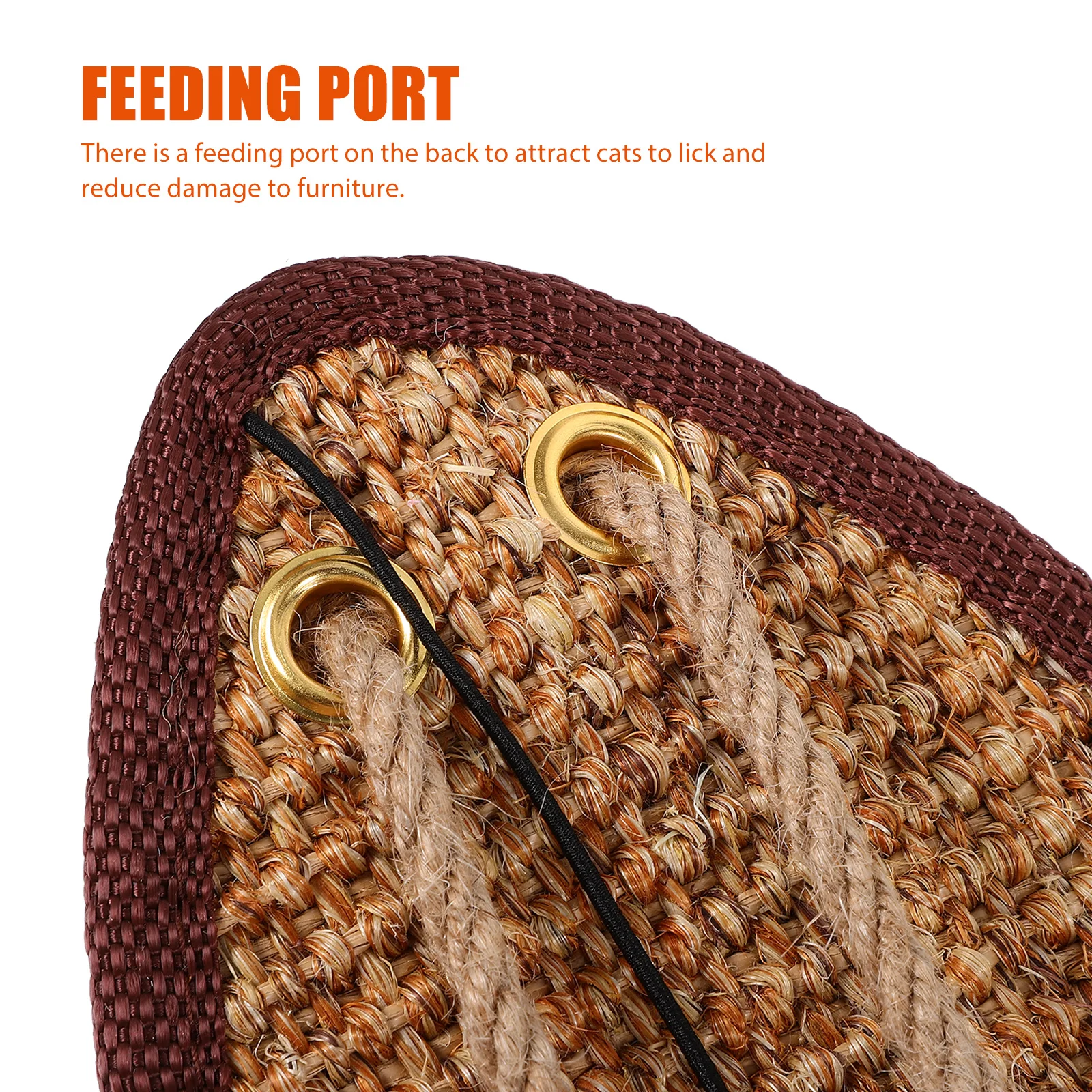 

1Pcs Cat Scratching Pad Fish Shaped Sisal Protective Hanging Mat Durable Natural Material Claw Grinding Pad for Furniture